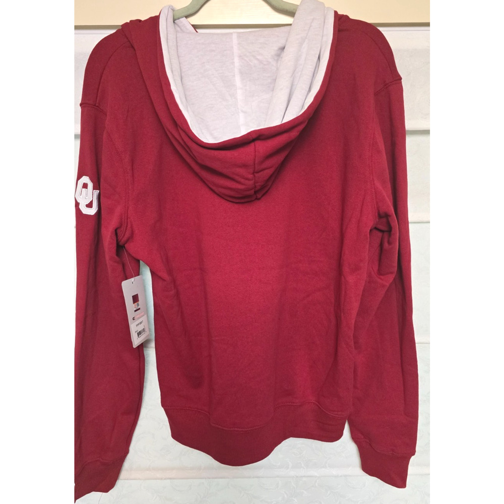 Oklahoma Sooners Womens Large Full Zip Hoodie Colosseum OU Red NWT NEW - Picture 4 of 5